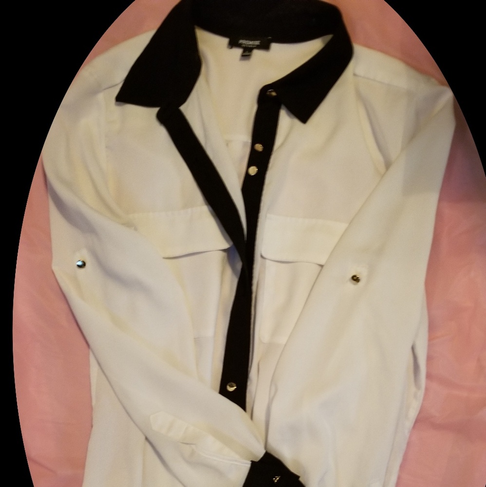 Dress black and white shirt
